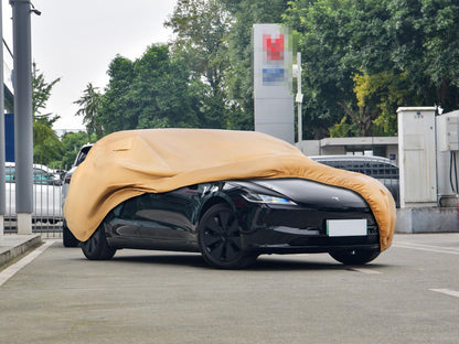 JURMON Heavy Duty Outdoor Car Cover Custom Fit for Tesla Model 3, Windproof All Weather Waterproof Sun Rain UV Dust Snow Protection Outdoor Car Covers