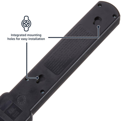 Amazon Basics 6-Outlet, 200 Joule Surge Protector Power Strip, 2 Foot, Black - Pack of 2