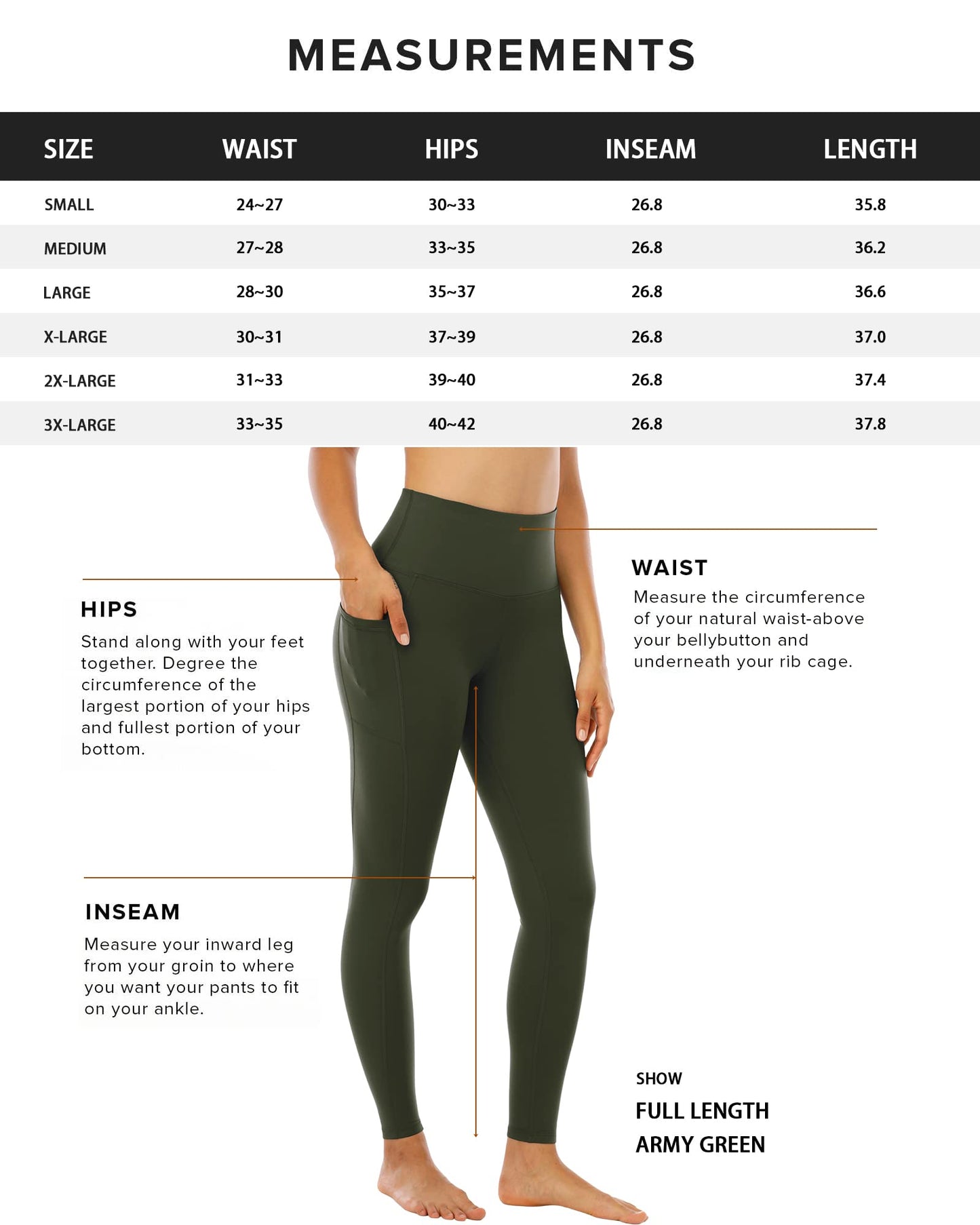 CHRLEISURE Leggings with Pockets for Women, High Waisted Tummy Control Workout Yoga Pants(5 Packs Black,Navy,Brown,Cassis,Green, 3XL)