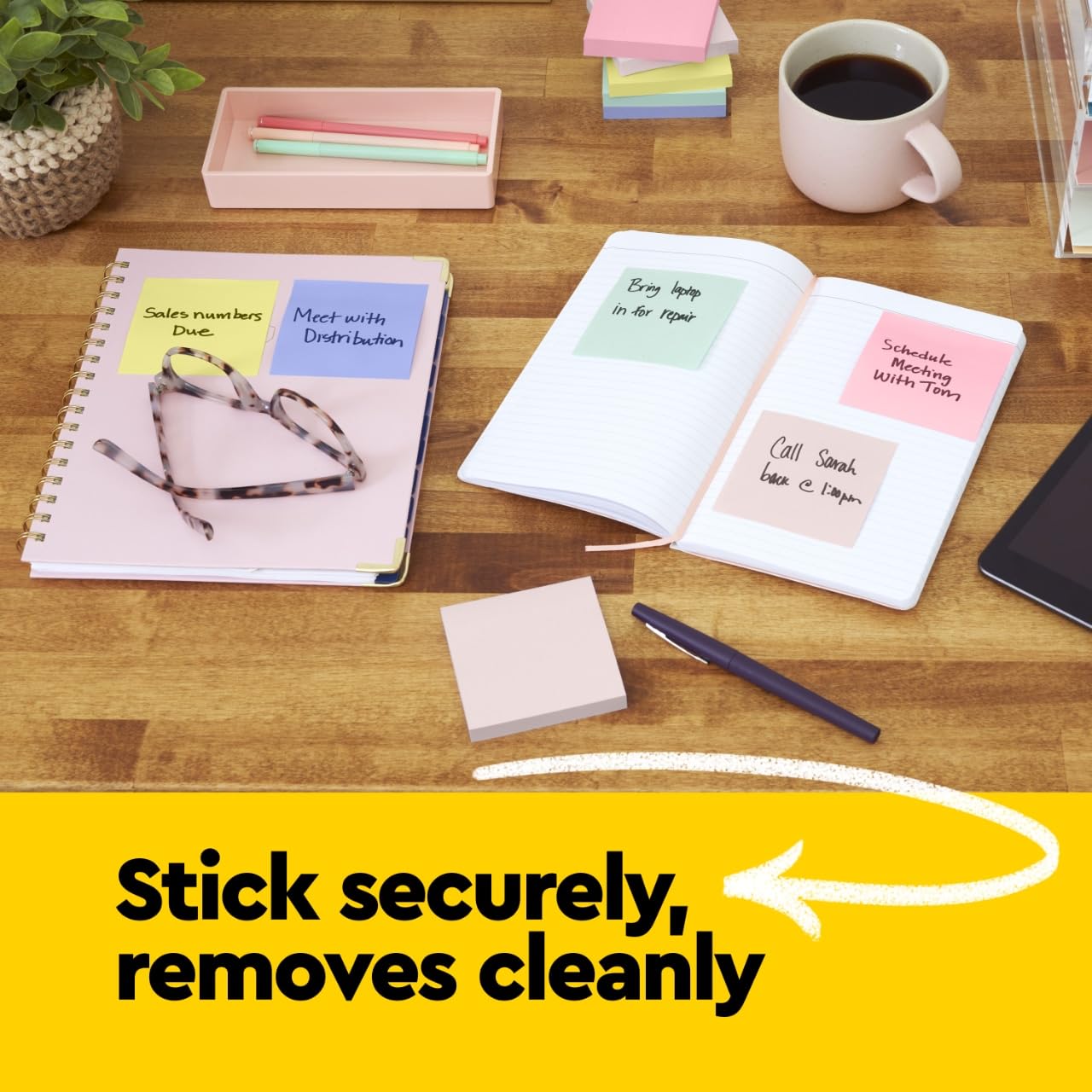 Post-it Notes, 3 in x 3 in, 18 Sticky Notes Pads, 100 Sheets per Pad, The Iconic Canary Yellow Note, Back to School Supplies and Oﬃce Products