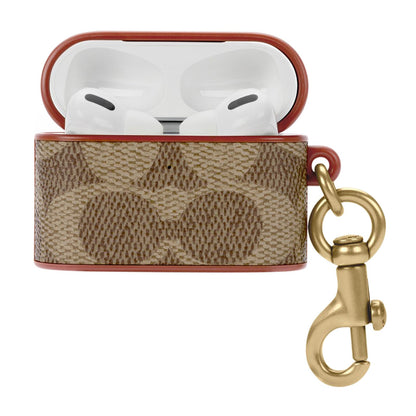 Coach Signature AirPods Pro Case - Compatible with AirPods Pro 2nd / 1st Generation - Signature Tan