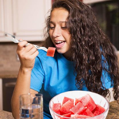 2Pcs Watermelon Fork Slicer Cutter, Stainless Steel 2-in-1 Watermelon Fork Slicer, Portable Tool for Home Party Camping Kitchen Gadget