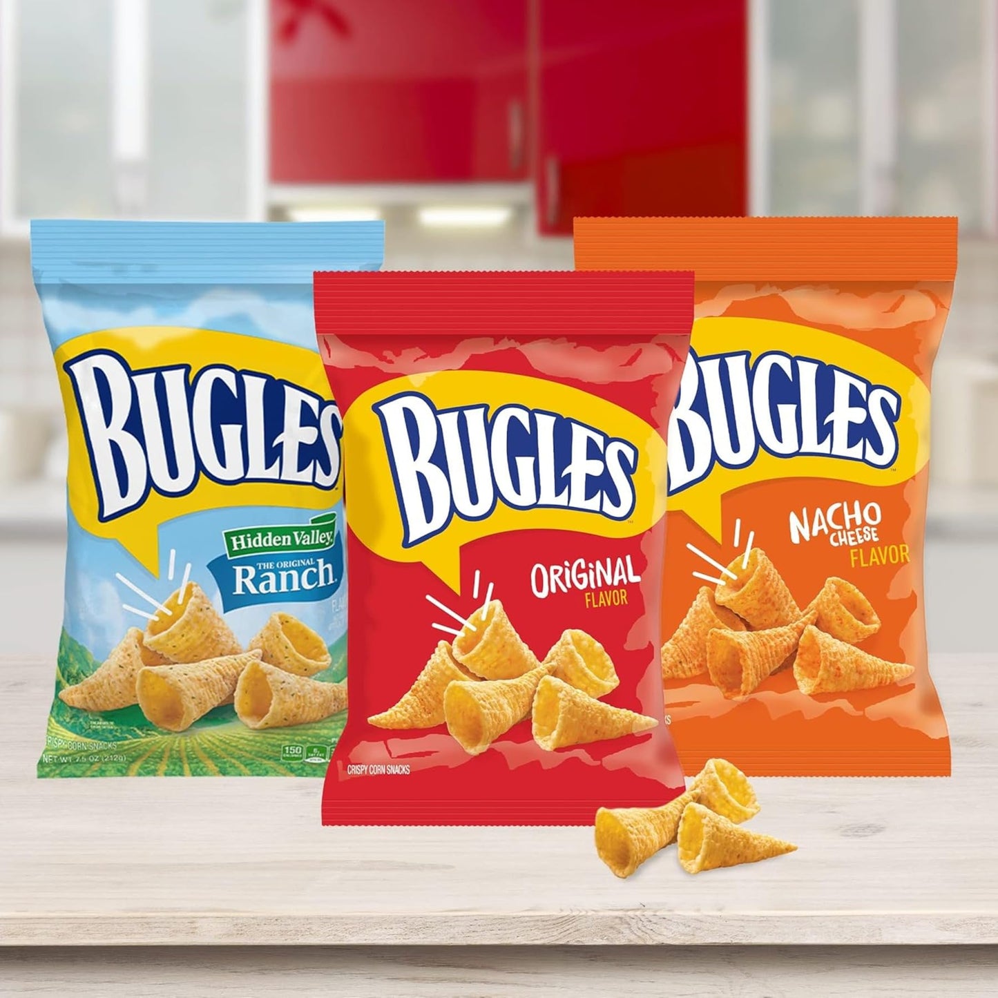 Bugles Crispy Corn Snacks Multipack, Original Flavor, Snack Bags, 10 ct