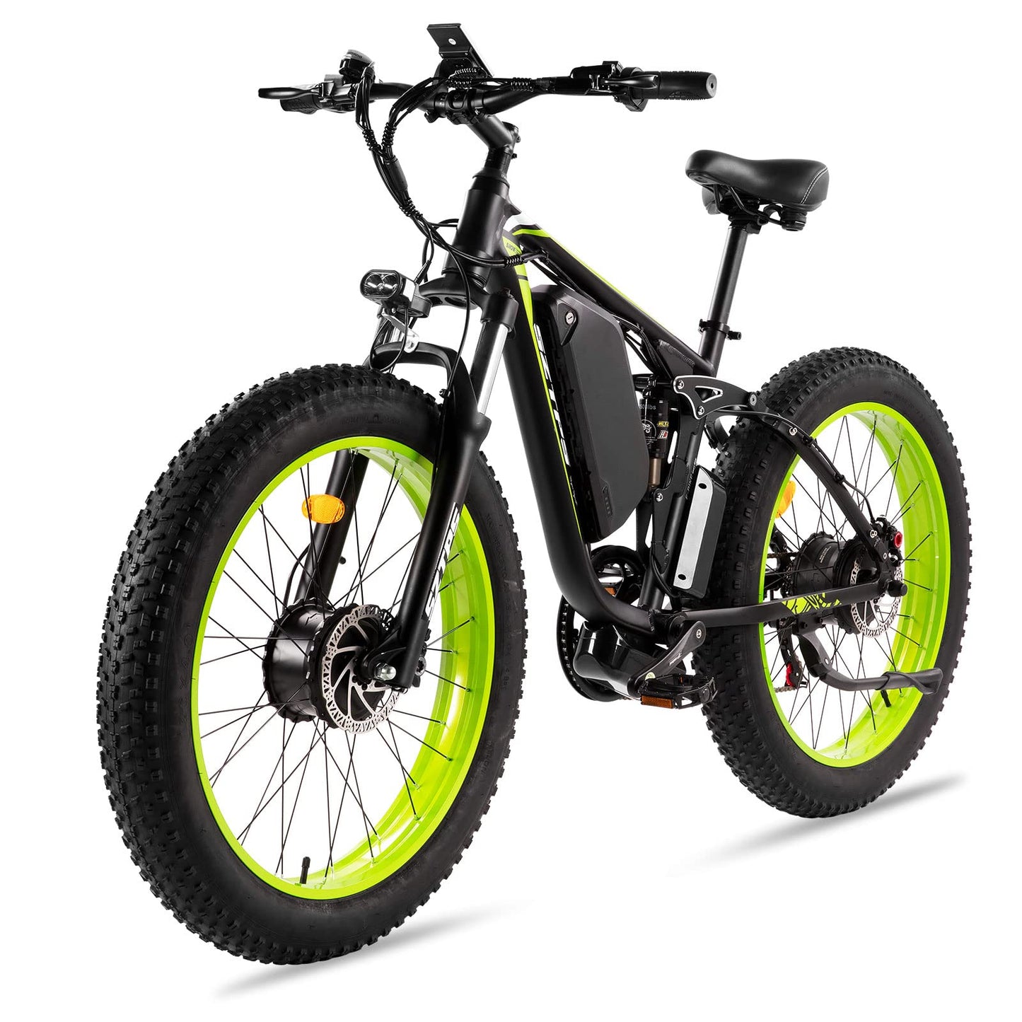 1500W Electric Bike for Adults, 26" Fat Tire Electric Mountain Bicycle, 48V 22.4Ah Removable Li-Ion Battery, Max 30.5Mph E-Bike Snow Beach,Electric Bicycle with 7 Speed Suspension Fork