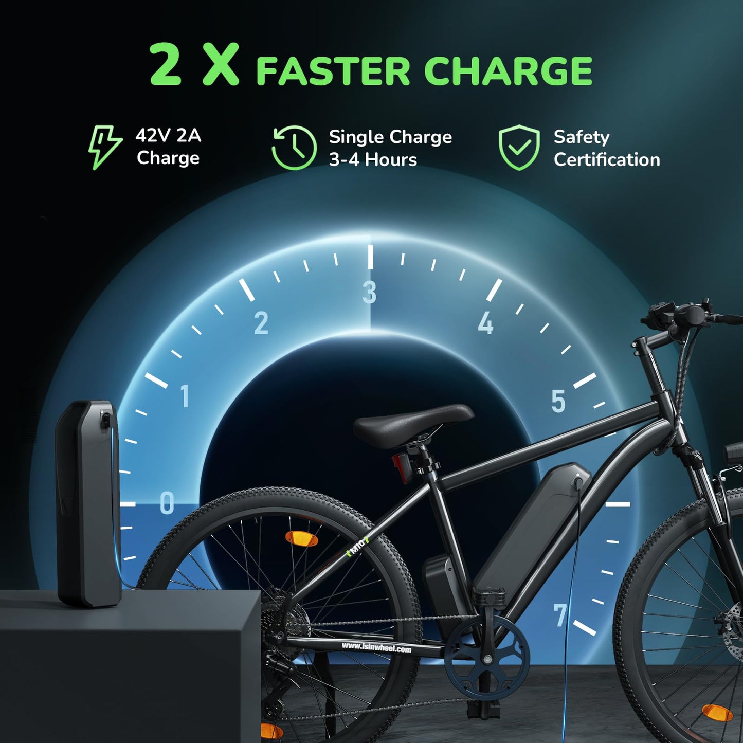35-Speed Electric Bike for Adults 750W 26" Tire Commuting Electric Mountain Bike 20MPH Range 55+ Miles 374.4Wh Removable Battery Front Fork Suspension Fenders Lightweight Electric Bicycle,Black