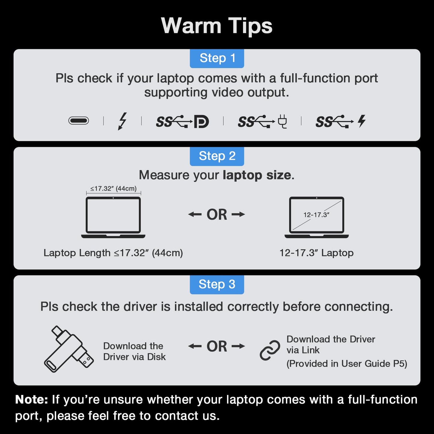 KYY 15.6" Laptop Screen Extender, 1080P FHD IPS Portable Monitor, One Cable USB-C Triple Monitor, Dual Travel Screen for 12"-17'' Laptops, 360° Rotation & Kickstand，X90D (Driver Need)