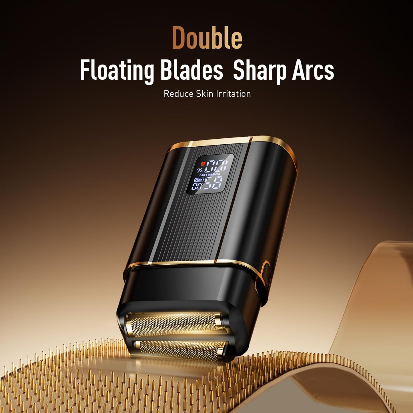 Scrorui Professional Foil Shaver for Men: Cordless Electric Razor with High-Speed Dual Blades, Rechargeable USB-C, IPX6 Waterproof & Travel-Friendly/Home Use