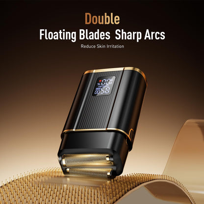 Scrorui Professional Foil Shaver for Men: Cordless Electric Razor with High-Speed Dual Blades, Rechargeable USB-C, IPX6 Waterproof & Travel-Friendly/Home Use