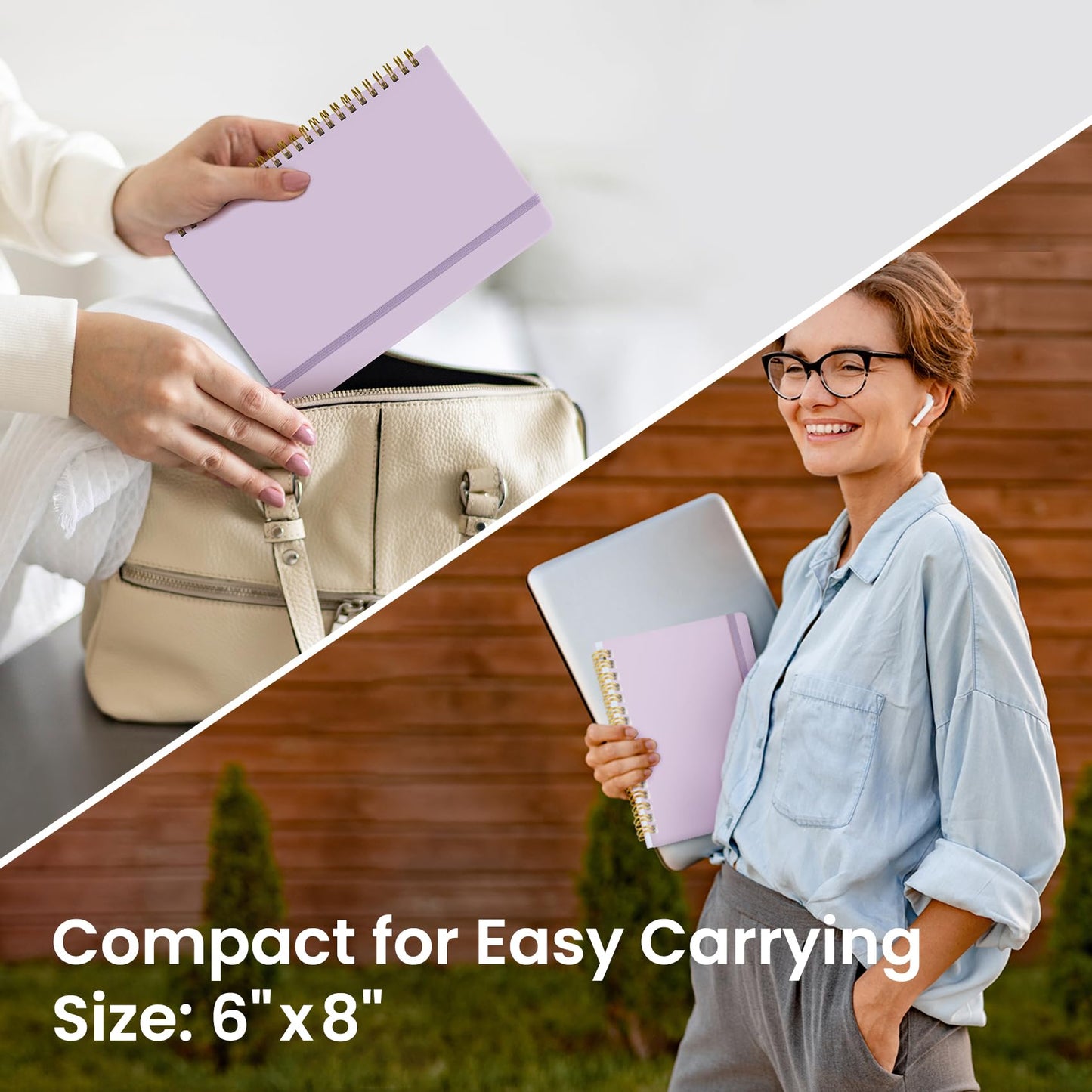 Taja Blank Spiral Journal Notebook for Women & Men, 140 Pages, Sketch Book, Plain Notebook for Drawing & Sketching, Journals for Creative Writing, A5(6"x8") - Purple