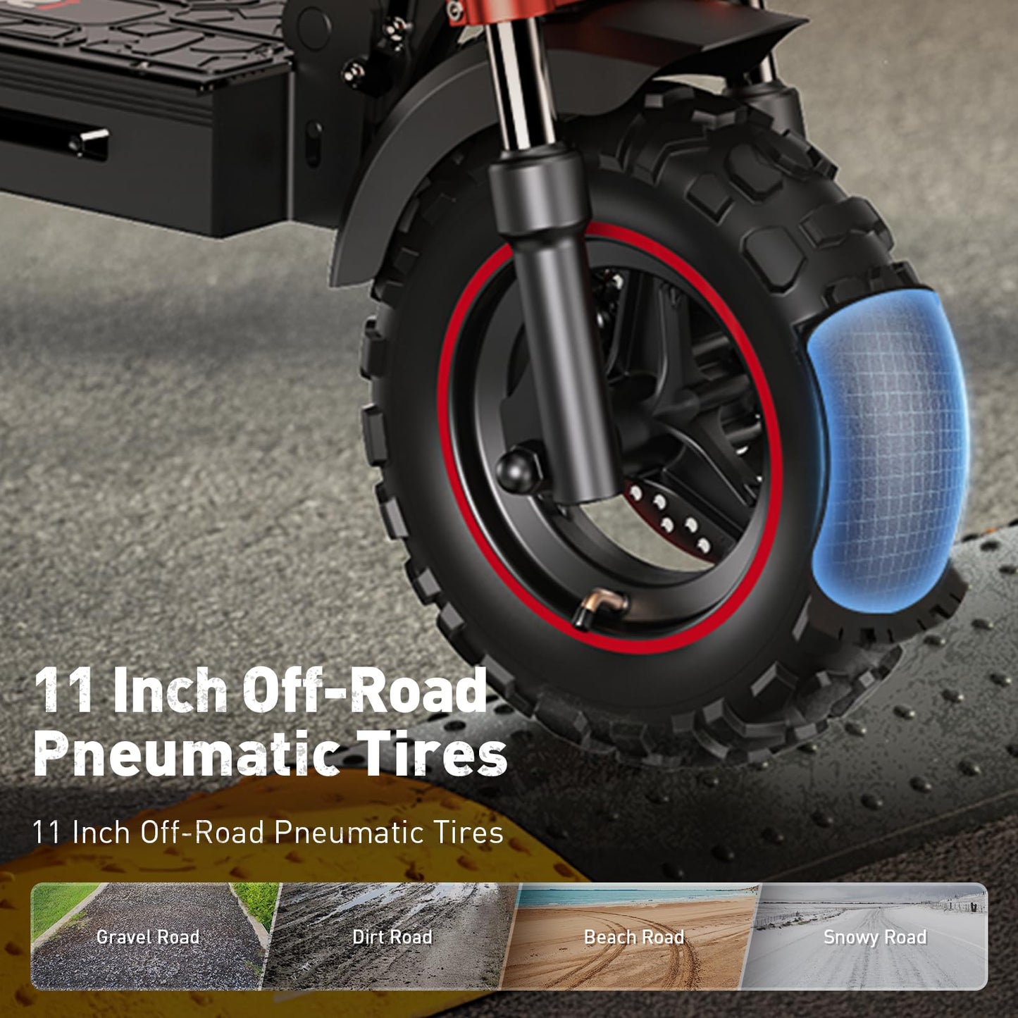iScooter Electric Scooter Adults, 1000W Motor Up to 28 MPH Top Speed & 40 Miles Long Range E Scooter, 11" Off-Road Pneumatic Tire Scooter for Adults