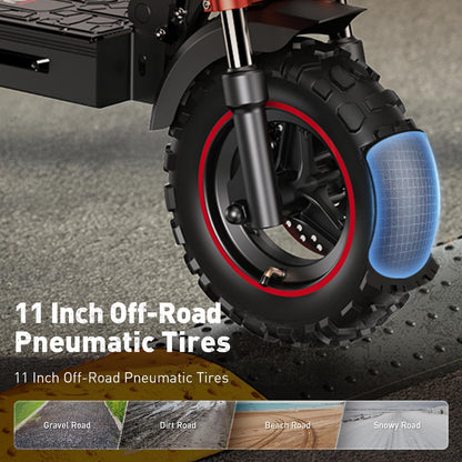 iScooter Electric Scooter Adults, 1000W Motor Up to 28 MPH Top Speed & 40 Miles Long Range E Scooter, 11" Off-Road Pneumatic Tire Scooter for Adults