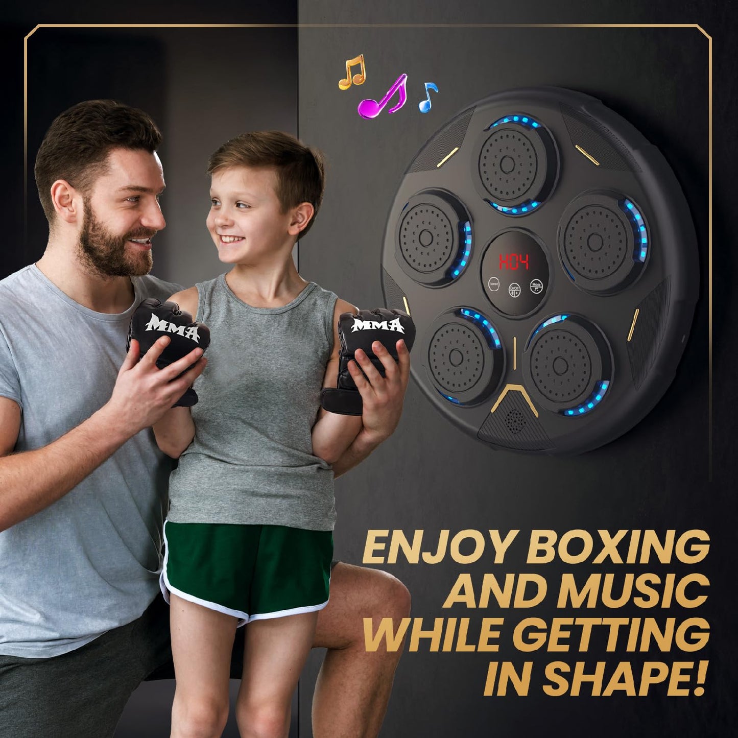 Music Boxing Machine, Boxing Machine Wall Mounted Music with Gloves, Smart Bluetooth Boxing Equipment, Boxing Music Workout Machine