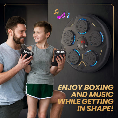 Music Boxing Machine, Boxing Machine Wall Mounted Music with Gloves, Smart Bluetooth Boxing Equipment, Boxing Music Workout Machine