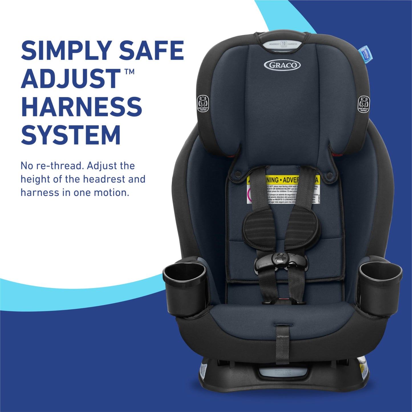 Graco TriRide 3-in-1 Convertible Car Seat - Highback Booster, Forward & Rear Facing modes, Suitable from Newborn to Preschooler, Perfect for Long Journeys in Redmond Color