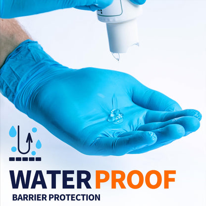 Supmedic Medical Nitrile Exam Gloves, Latex-Free, Powder-Free, Food Safe, Cooking Food Prep, Disposable Gloves, Blue, 100 Pcs (Medium)