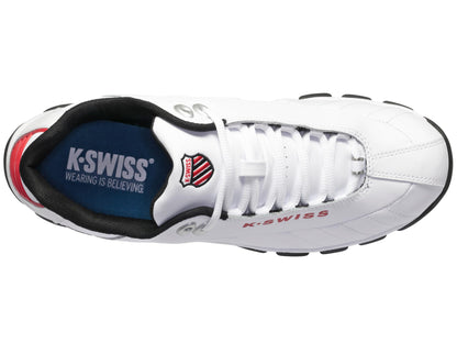 K-Swiss Men's ST329 CMF Sneaker, White/Black/Mars Red, 7.5 M