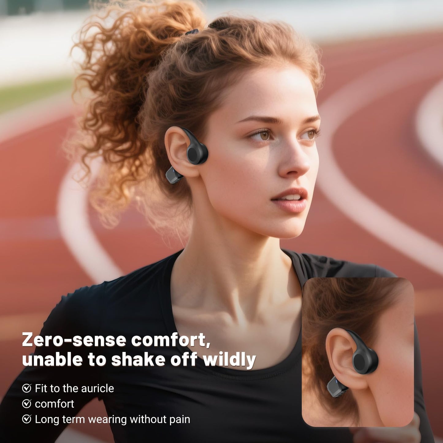 Gelecek New Waterproof Open-Ear Bone Conduction Headphones - Bluetooth 6.0, 10-Hour Battery Life, Ultra-Light Wireless Headset with Stable Connection, Ideal for Running, Cycling, Workout, Hiking