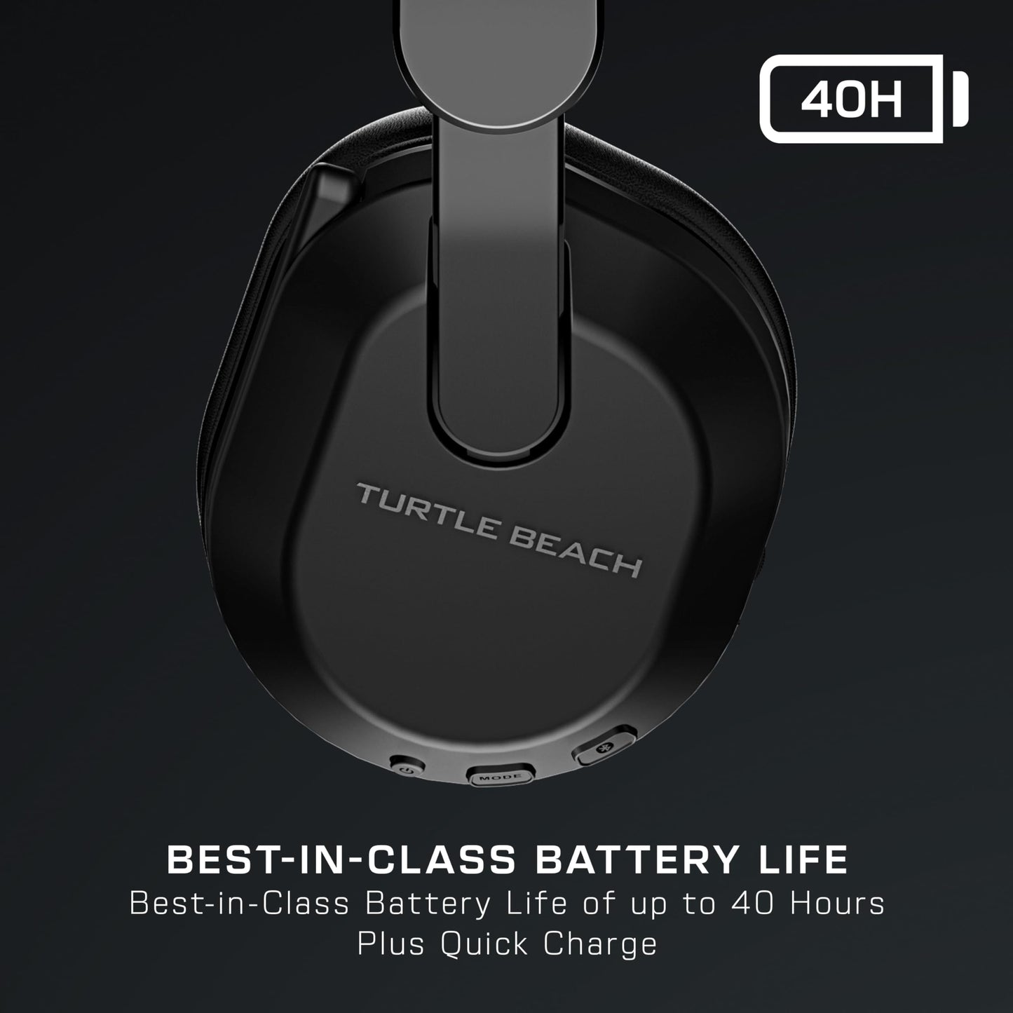Turtle Beach Stealth 500 Wireless Gaming Headset Licensed for Xbox Series X|S, Xbox One & Works via Bluetooth with PC, Switch & Mobile – 40-Hr Battery, Memory Foam Cushions, Flip-to-Mute Mic – Black