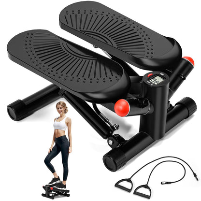 ACFITI Steppers for Exercise at Home, Upgraded Stair Stepper Machine with 10DB Super Quiet, Air-Powered Mini Stepper with Resistance,Air-Powered Twist Stepper for Full Body Workout