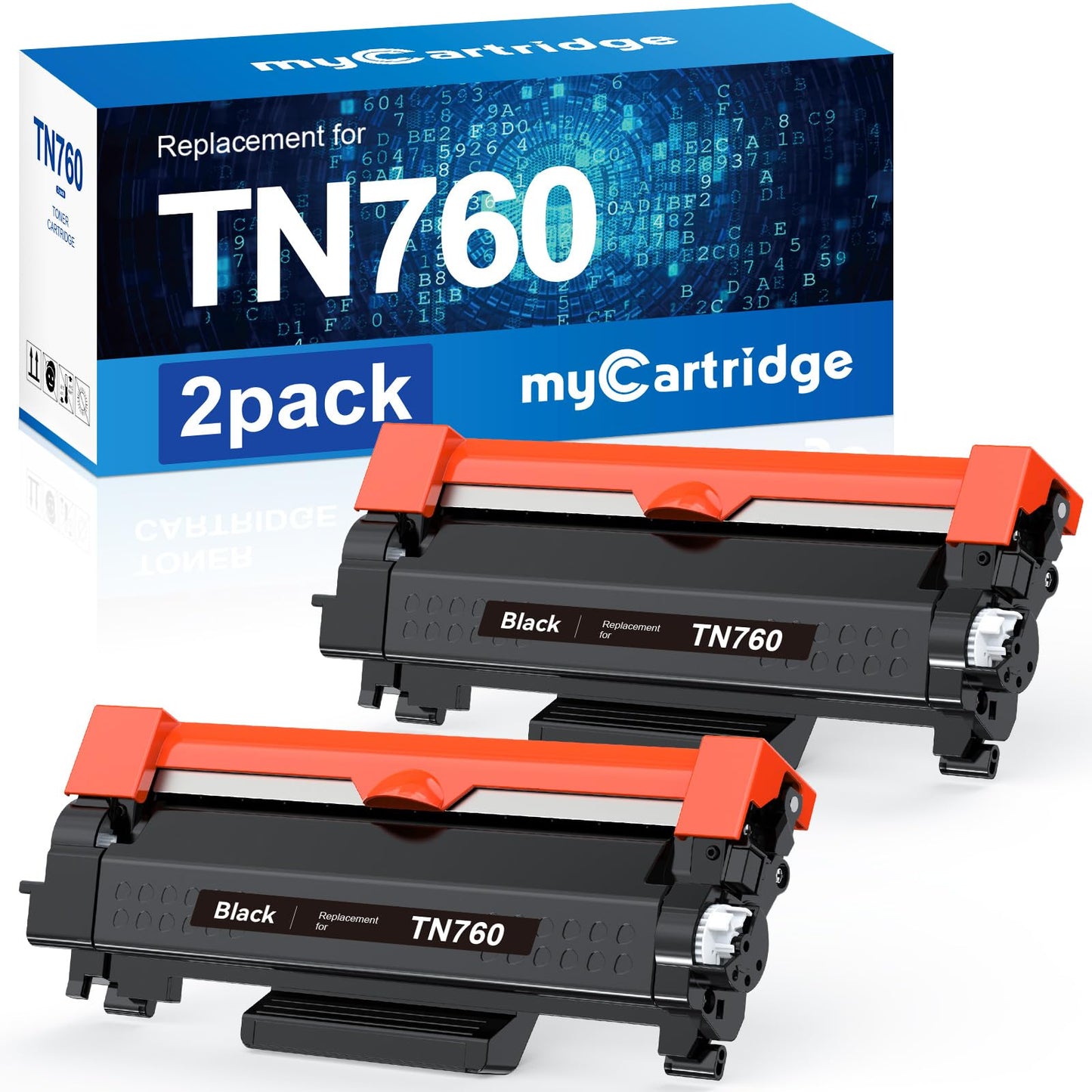 myCartridge Remanufactured Toner Cartridge Replacement for Brother TN760 TN-760 TN730 TN-730 for MFC-L2710DW MFC-L2750DW HL-L2350DW HL-L2370DW HL-L2395DW HL-L2390DW Printer(Black,TN760 2Pk)