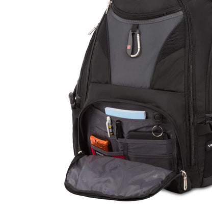 SwissGear 1900 Scansmart TSA 17 Laptop Backpack, Grey/Black, 19-Inch