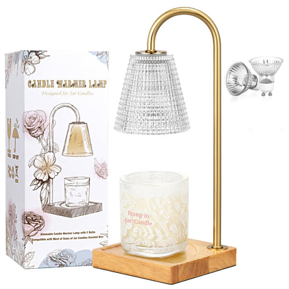 Hong-in Candle Warmer Lamp with Timer-Dimmable Candle Warmer,Birthday Gifts for Women,Valentines Day Gifts for Her,House Warming Gifts New Home Bedroom Decor,Wax Warmer for Scented Wax Jar Candles