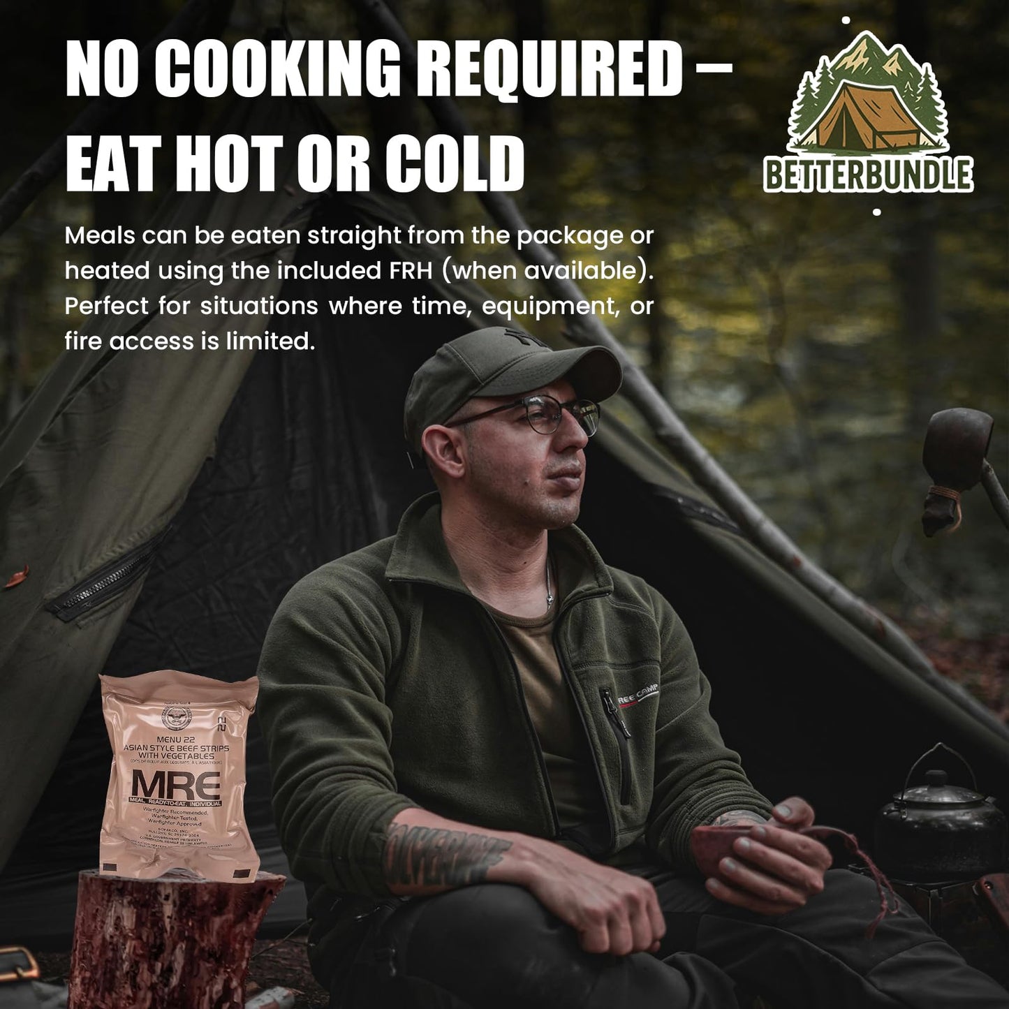 MRE, U.S. MRE Meals, Emergency Supplies, Emergency Food Supply, Survival Food, Freeze Dried Food w/Flameless Heater, Ready Meals (Variety Pack of 24) – (A & B Case Inspection 2025, 2026)