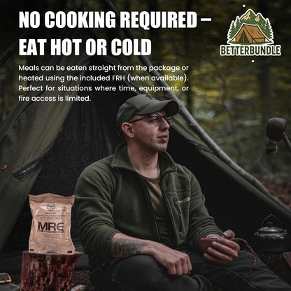 MRE, U.S. MRE Meals, Emergency Supplies, Emergency Food Supply, Survival Food, Freeze Dried Food w/Flameless Heater, Ready Meals (Variety Pack of 24) – (A & B Case Inspection 2025, 2026)