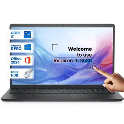 Dell Inspiron 15 Touchscreen Laptop - 15.6" Anti Glare FHD Display - 13th Gen Intel Core i7-1355U - 32 GB RAM - 1 TB SSD - Windows 11 Pro - Office Pro 2024 Lifetime - w/Hoouwrd Accessories