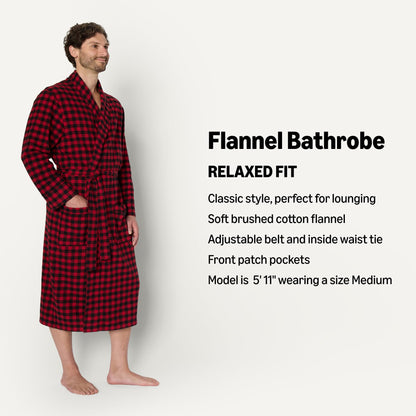 Amazon Essentials Men's Matching Holiday Family Pajama Sets, Classic Buffalo Check, Medium