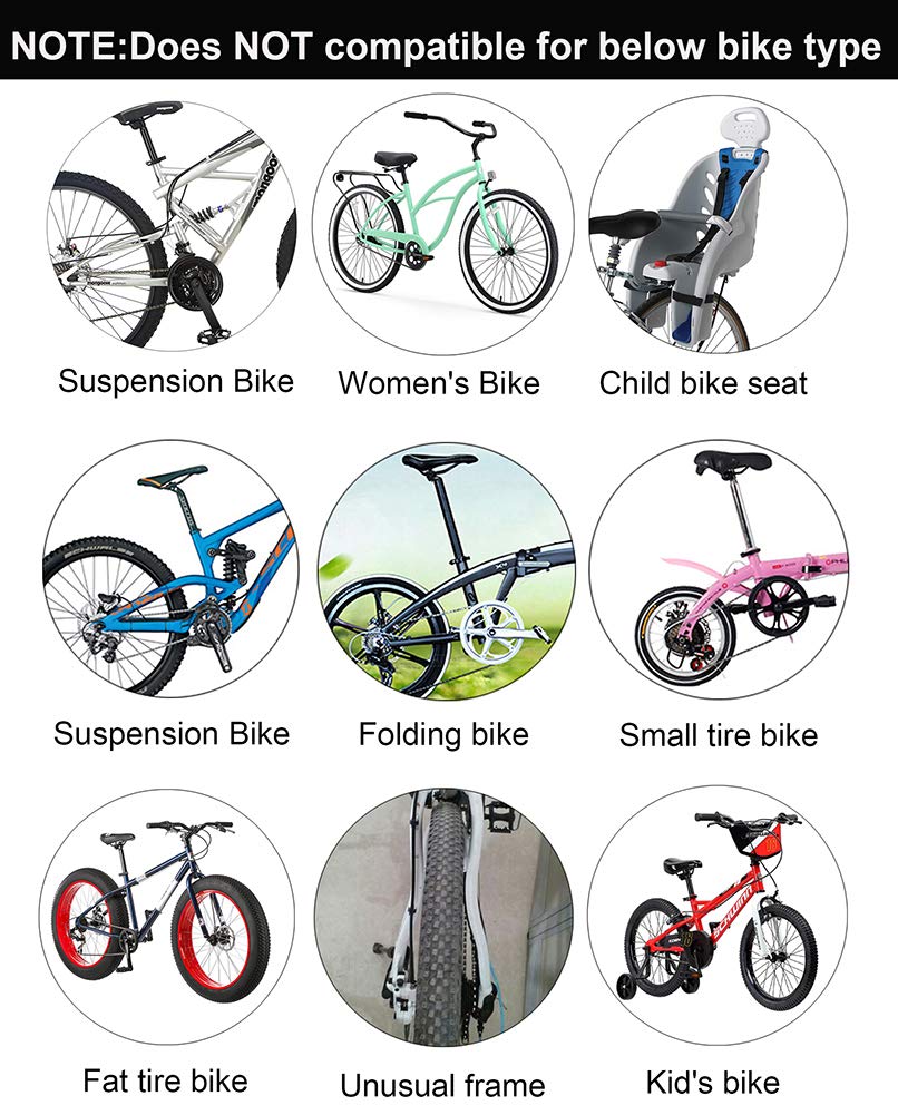 DIRZA Rear Bike Rack Bicycle Cargo Rack Quick Release Adjustable Alloy Bicycle Carrier 115 lbs Capacity Easy to Install Black