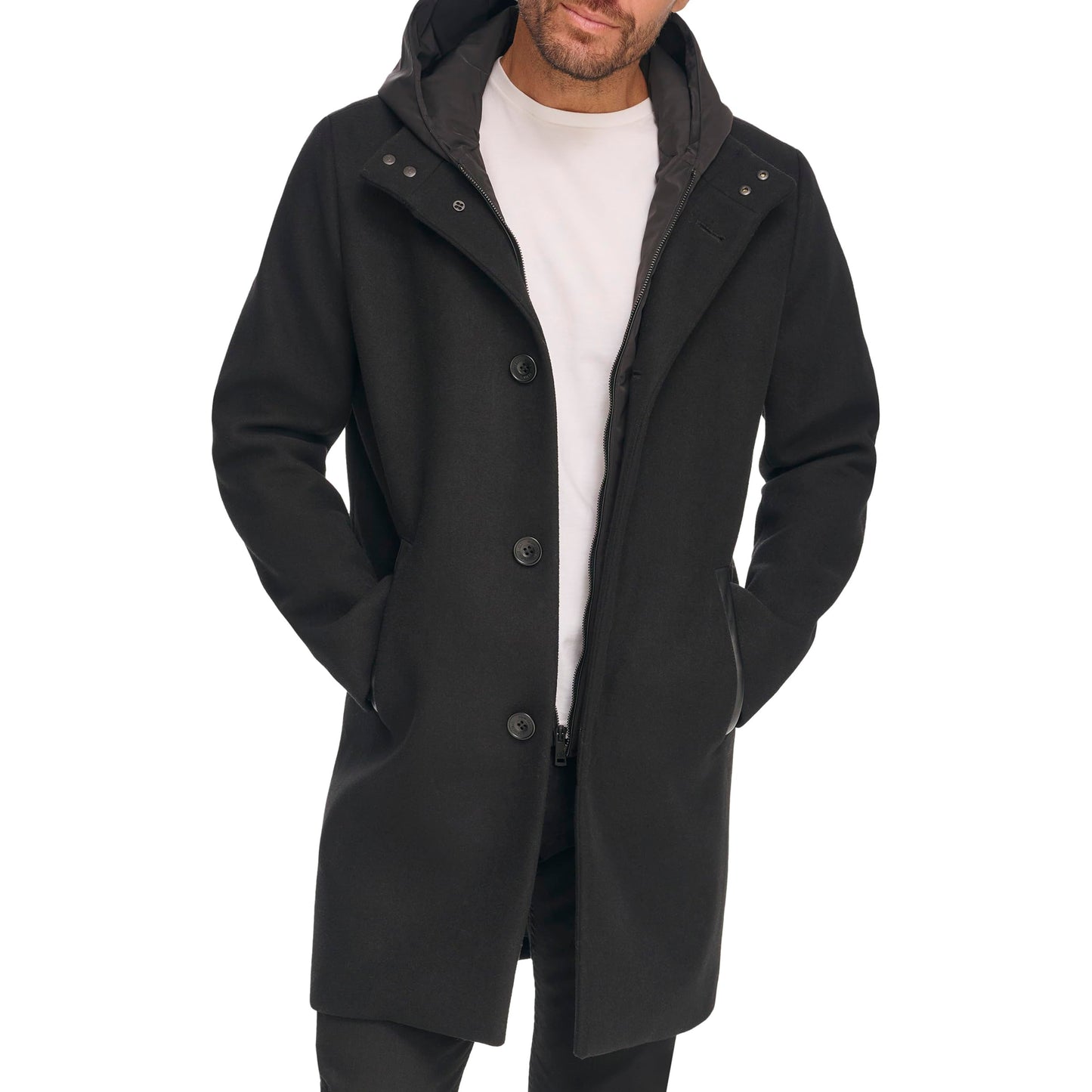 Kenneth Cole Men's Outerwear Coat,black,MEDIUM