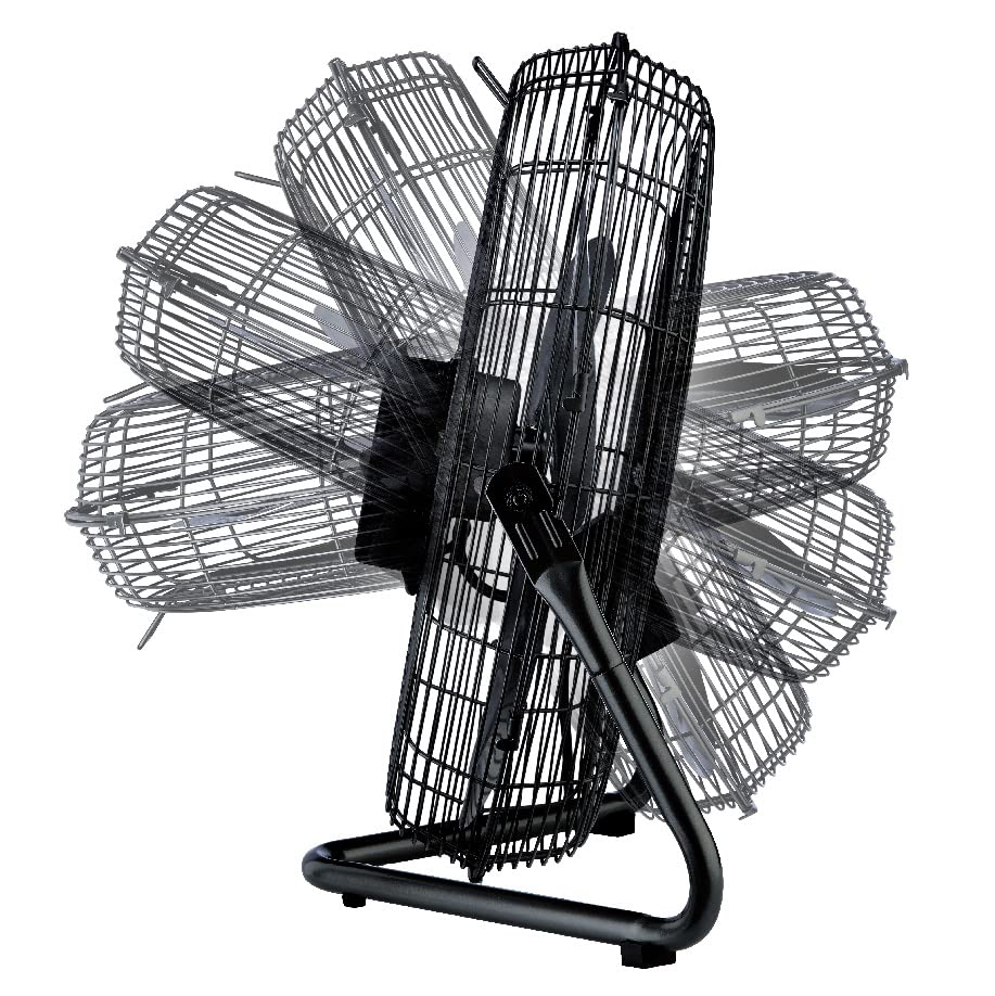 Lasko 20" Black High Velocity Wall Mount Fan with Pivoting Head - 3 Speeds, Ideal Wall Mount Fan or Floor Fans for Home, Garage, Attic, 2264QM