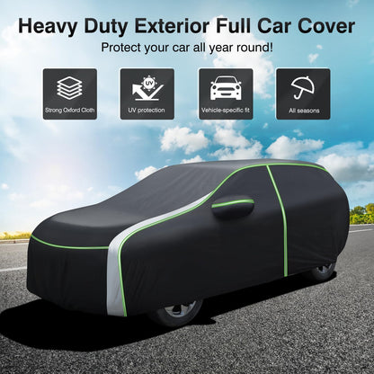 Cartist Car Cover Fits for Honda Accord Sedan/Coupe 1976-2025 All Weather Car Covers Outdoor for Accord Accessories Waterproof Anti UV with Zipper & Reflective Safety Strips
