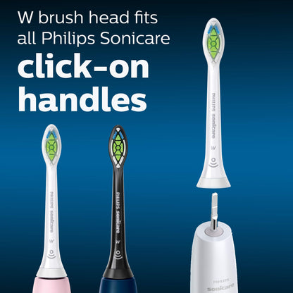Philips Sonicare Genuine W DiamondClean Replacement Toothbrush Heads, 4 Brush Heads, White, HX6064/65