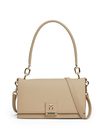 Tommy Hilfiger Women's Leather Shoulder Bag with Removable Crossbody Strap