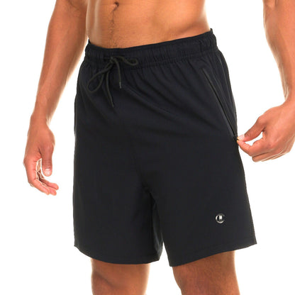 Champion Mens Swim Trunks with Compression Liner, 2 in 1 Mens Bathing Suit Shorts, 7 Inch Inseam Board Shorts for Swimming Black