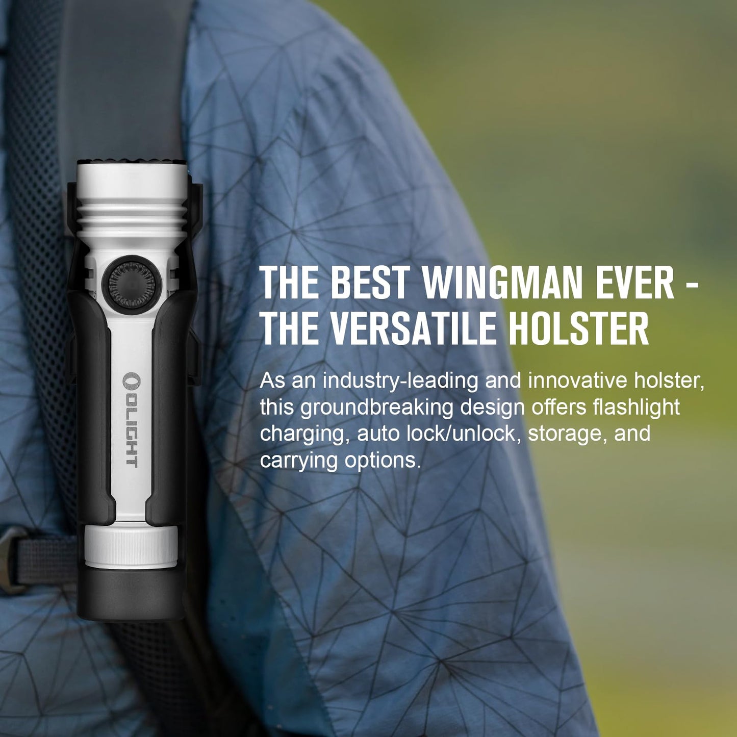 OLIGHT Seeker 4 Pro Rechargeable Flashlights, 4600 Lumens High Powerful Bright LED Light with USB C Holster, Waterproof IPX8 for Emergencies, Camping, Searching(White)