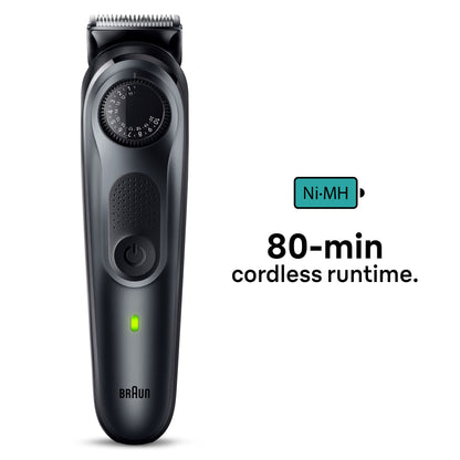 Braun All-in-One Style Kit Series 5 5471, 8-in-1 Trimmer for Men with Beard Trimmer, Body Trimmer for Manscaping, Hair Clippers & More, Ultra-Sharp Blade, 40 Length Settings, Waterproof