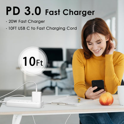 Phone 14 13 12 Fast Charger [MFi Certified] 10FT Type C Charger 2 Pack 20W USB C Charging Block with Fast Charging Cable for Phone 14/14 Pro/13/13Pro Max/12/12 Pro Max/11/XS/XR/X/8Plus