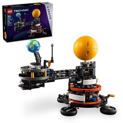 LEGO Technic Planet Earth and Moon in Orbit Building Set, Outer Space Birthday Gift for 10 Year Olds, Solar System Space Toy for Imaginative, Independent Play, Space Room Décor for Boys & Girls, 42179