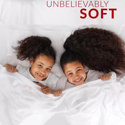 Mellanni Split King Sheets Set - 5 PC Iconic Collection Bedding - Hotel Luxury, Extra Soft, Cooling Bed Sheets - Wrinkle, Fade, Stain Resistant (Split King, Light Gray)