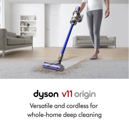 Dyson V11 Origin Cordless Vacuum, 185AW, 3 Power Modes, Up to 60 Minutes,² Deep Cleans Hard Floors and Carpets, Detangles pet Hair, Converts to Handheld