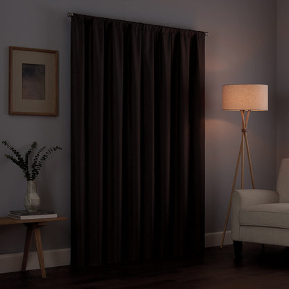 ECLIPSE Kendall Modern Blackout Thermal Rod Pocket Window Curtain for Bedroom or Living Room (1 Panel), 42" x 95", Charcoal