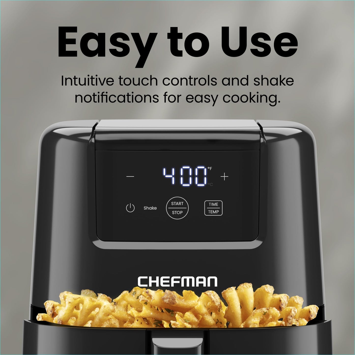 CHEFMAN 2 Qt Mini Air Fryer – Digital Space-Saving Compact Air Fryer with Nonstick and Dishwasher Safe Basket, Quick & Easy Meals in Minutes, Features Digital Timer and Shake Reminder – Black