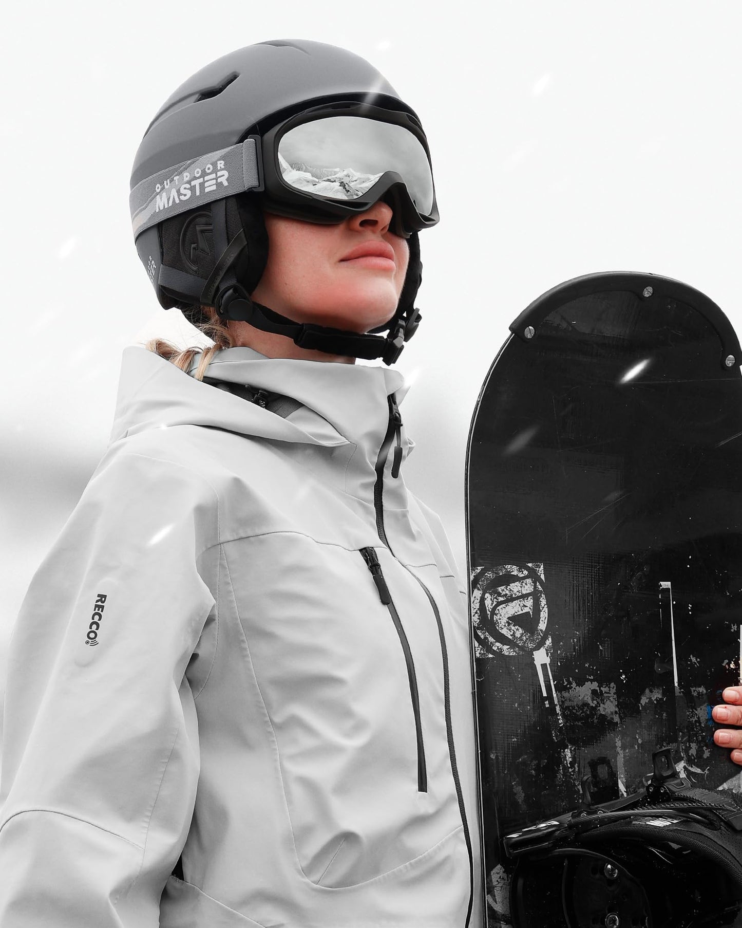 OutdoorMaster Ski Helmet Set,Snowboard Helmet with Goggles for Adults - Durable PC Shell, Protective EPS Foam & 10 Cooling Vents -Snow Helmets for Men, Women & Youth