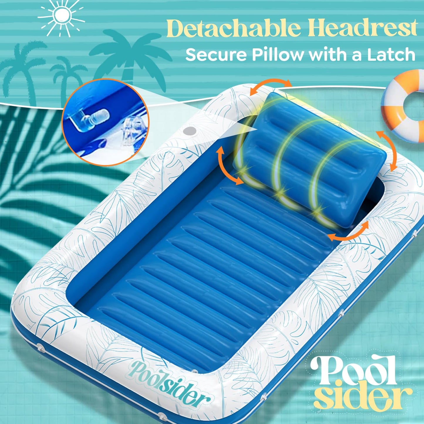 Premium Inflatable Tanning Pool Lounger | Large Inflatable Tanning Bed for Adults | Multipurpose Pool Floats Adults | Inflatable Pool Float | Tanning Float