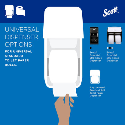 Scott Professional Standard Roll Bulk Toilet Paper (04460), 2-Ply, Elevated Design, White, Individually Wrapped (80 Rolls of 550 Sheets, 44,000 Sheet Total)