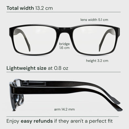 Gaoye Professional Reading Glasses for All Day - Computer Readers with Blue Light Protection - Value Pack