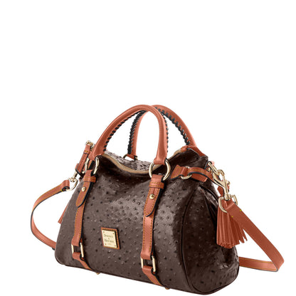 Dooney & Bourke Handbag, Ostrich Satchel - Brown